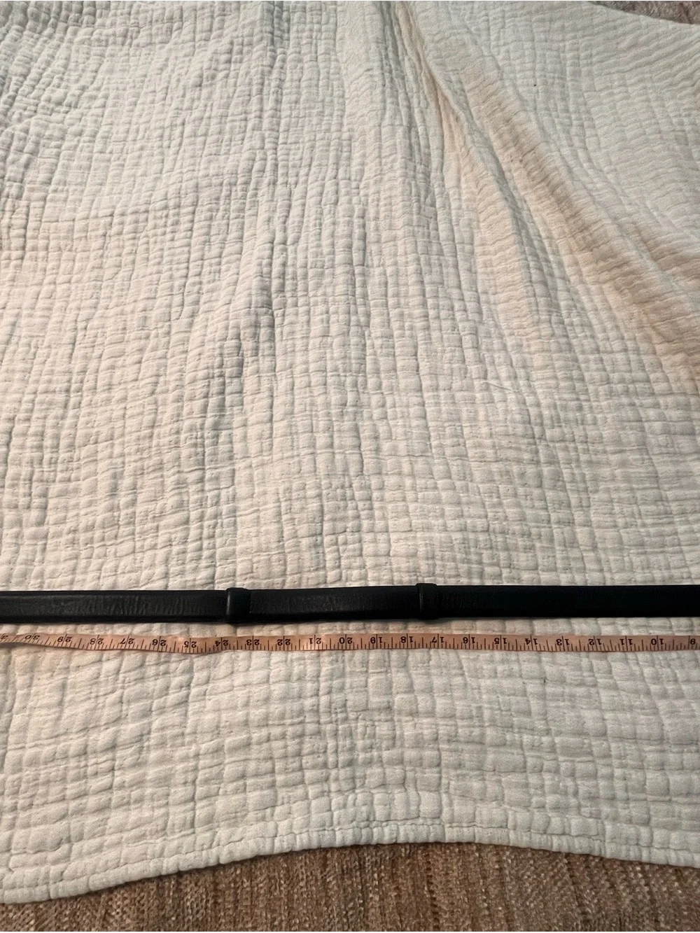 Chico's Black leather Belt with Silver Decorative Hook M/L